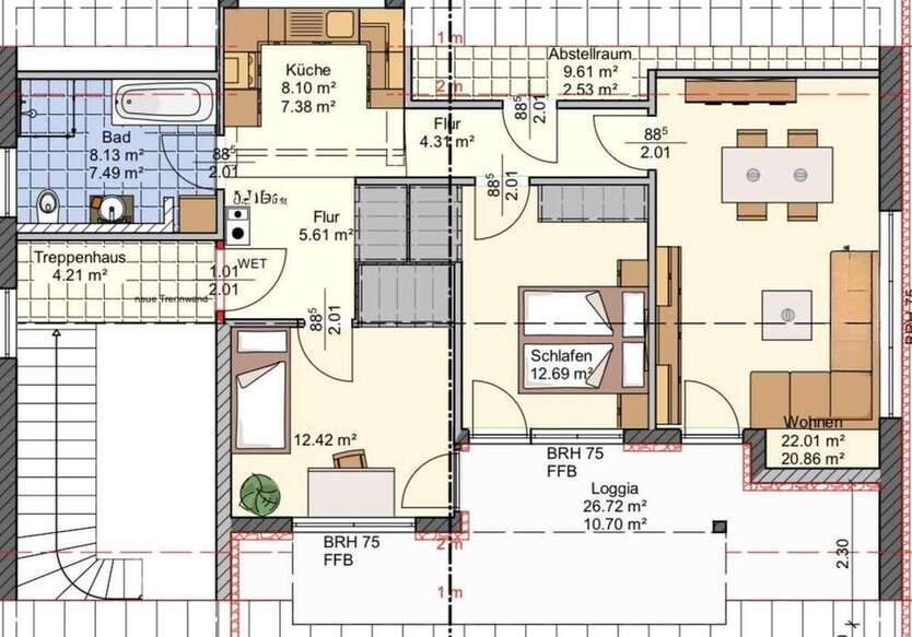 Wohnung zum Mieten in Windsbach 989 € 86 m²