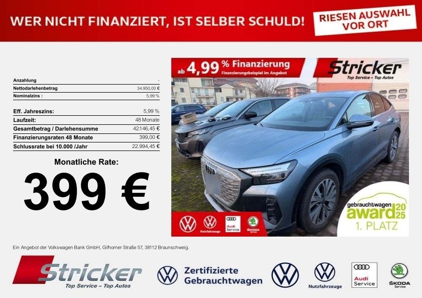 Audi Q4 e-tron 9.043 km 34.949 &euro; Detmold 32760
