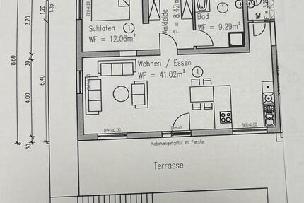 Sonnige Wohnung, 74 m² + 30 m² Terrasse im Herzen von Merzig 3 zimmer