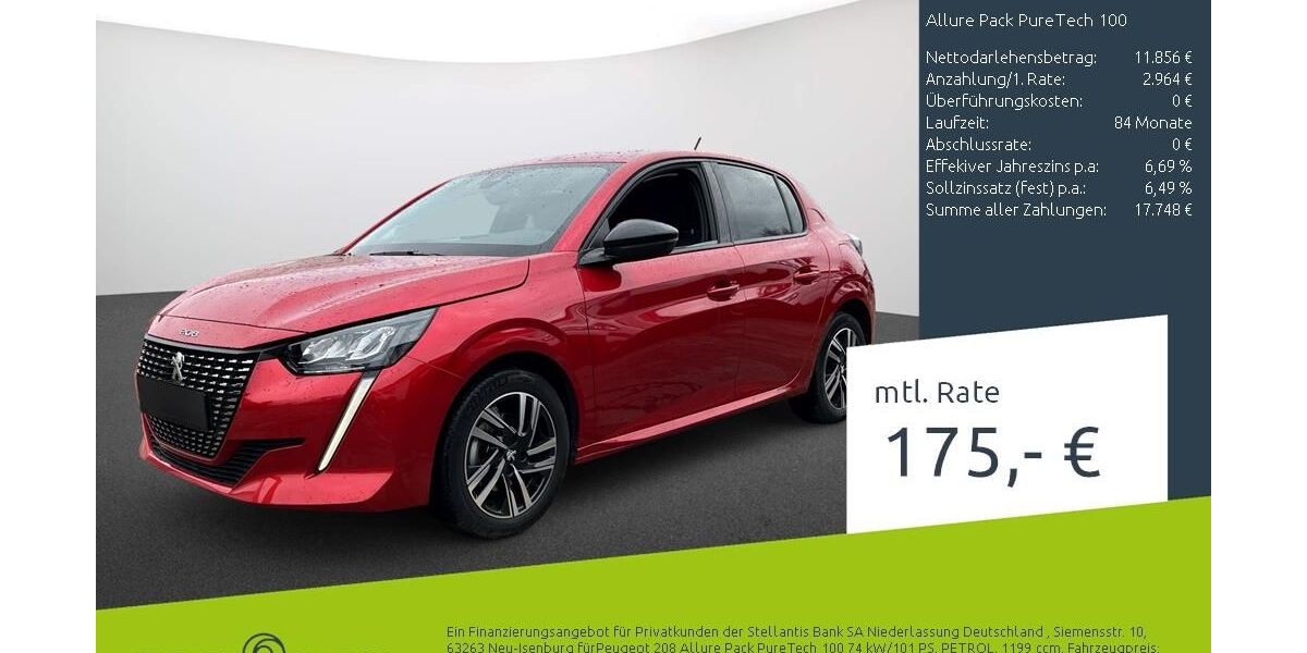 Peugeot 208 25.100 km 14.820 &euro; Dülmen 48249