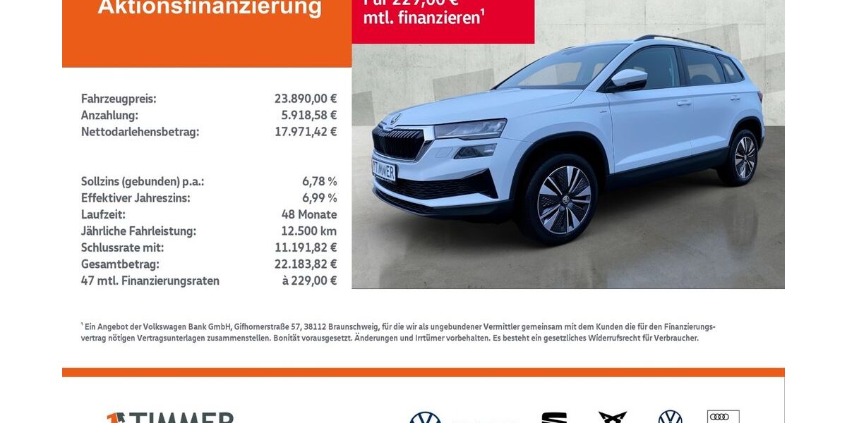 Skoda Karoq 110.036 km 23.890 &euro; Nordhorn 48529