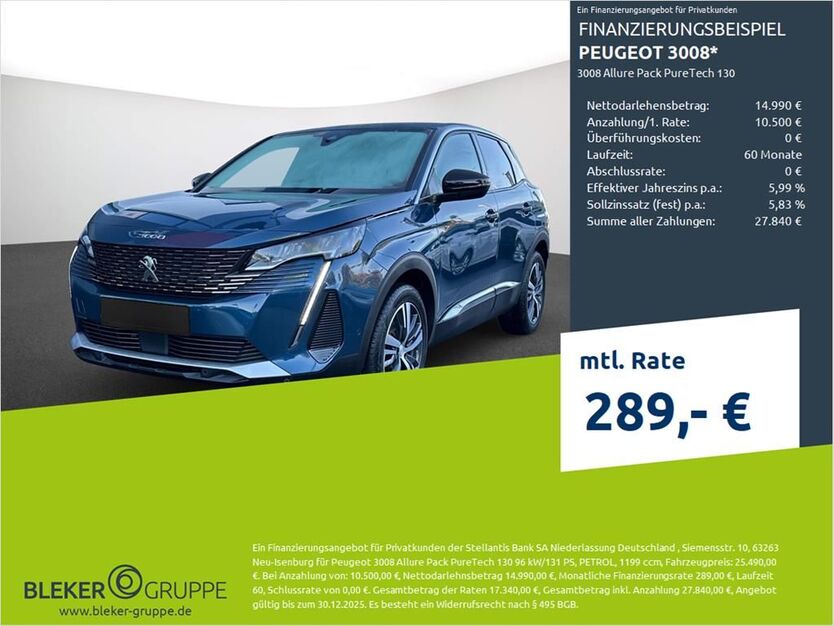 Peugeot 3008 18.481 km 25.490 € Dülmen 48249