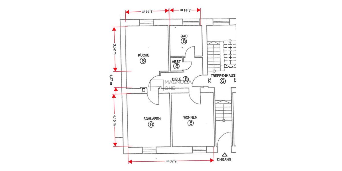 Erdgeschoßwohnung Essen Frillendorf - 2 Zimmer, 55 m&sup2;, 470&euro; | Angebot:24753465