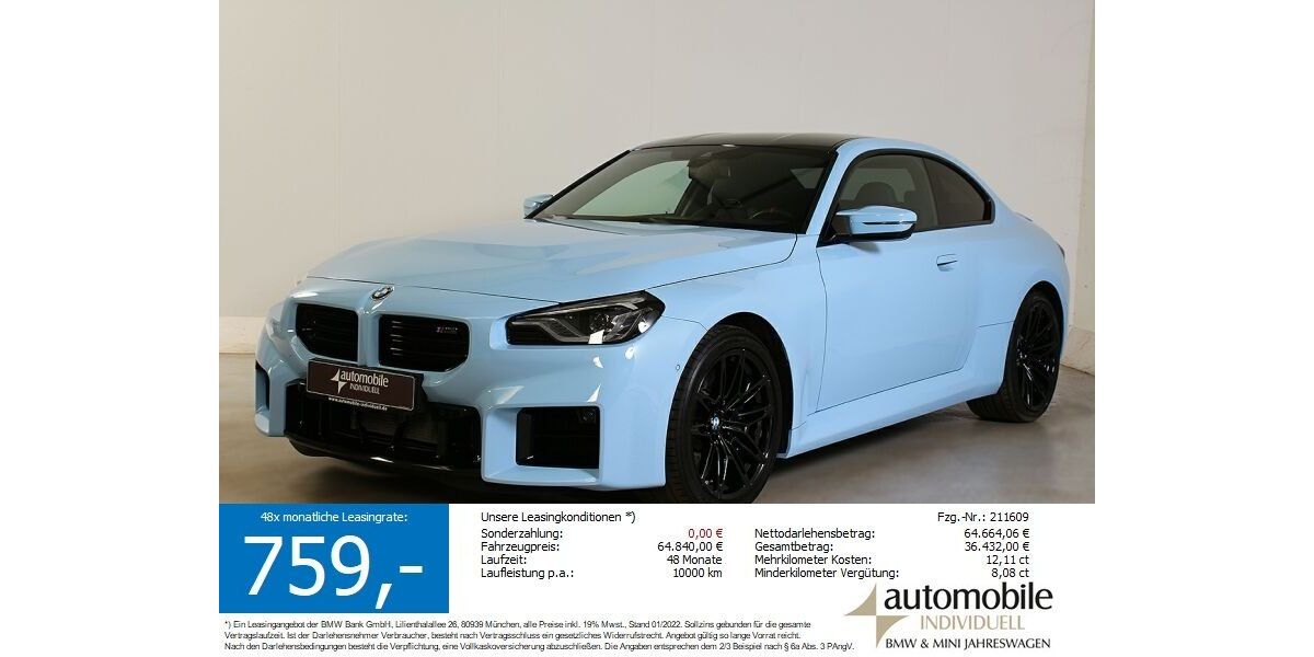 BMW M2 12.400 km 64.840 &euro; Paderborn 33100