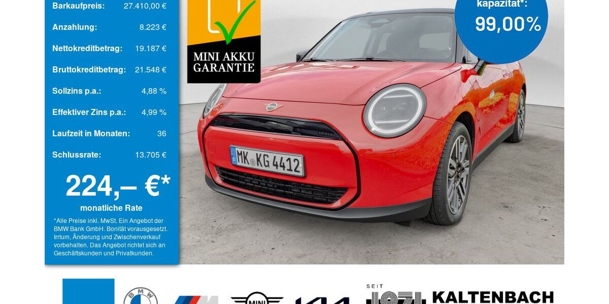 Mini Cooper E 13.900 km 27.210 &euro; Overath-Vilkerath 51491