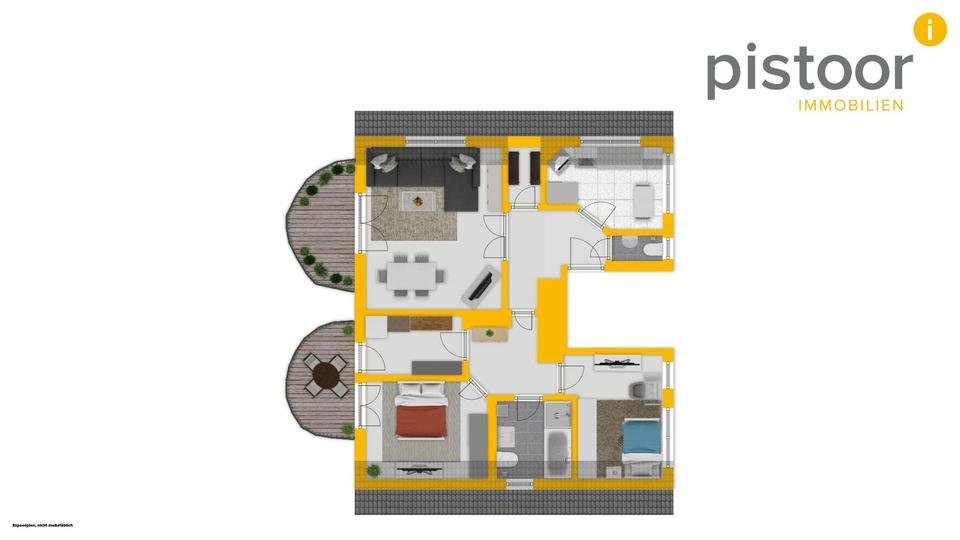 Dachgeschoßwohnung Westerstede - 3 Zimmer, 98 m&sup2;, 960&euro; | Angebot:26599586