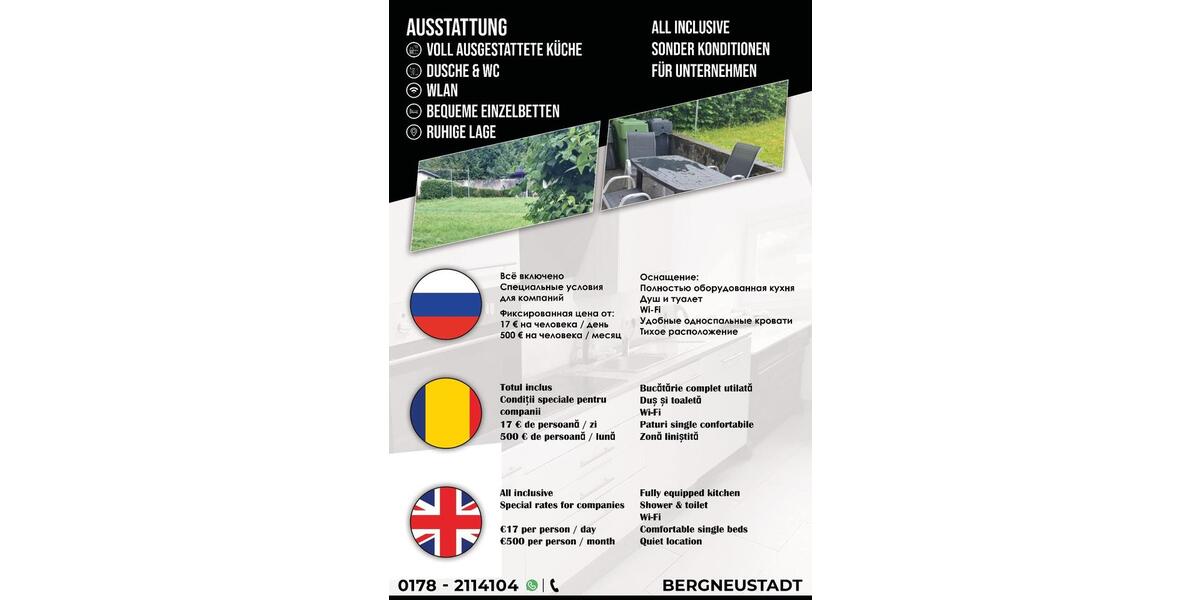 Erdgeschoßwohnung Bergneustadt - 1 Zimmer, 25 m&sup2;, 500&euro; | Angebot:25280436