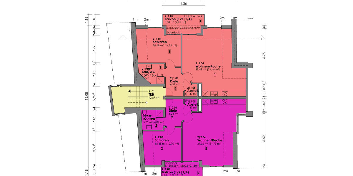 Etagenwohnung Laufenburg (Baden) - 2.5 Zimmer, 64 m&sup2;, 850&euro; | Angebot:25855182