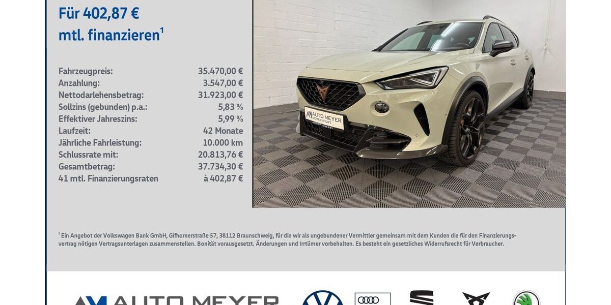 Cupra Formentor 86.000 km 35.470 &euro; Ochsenfurt 97199