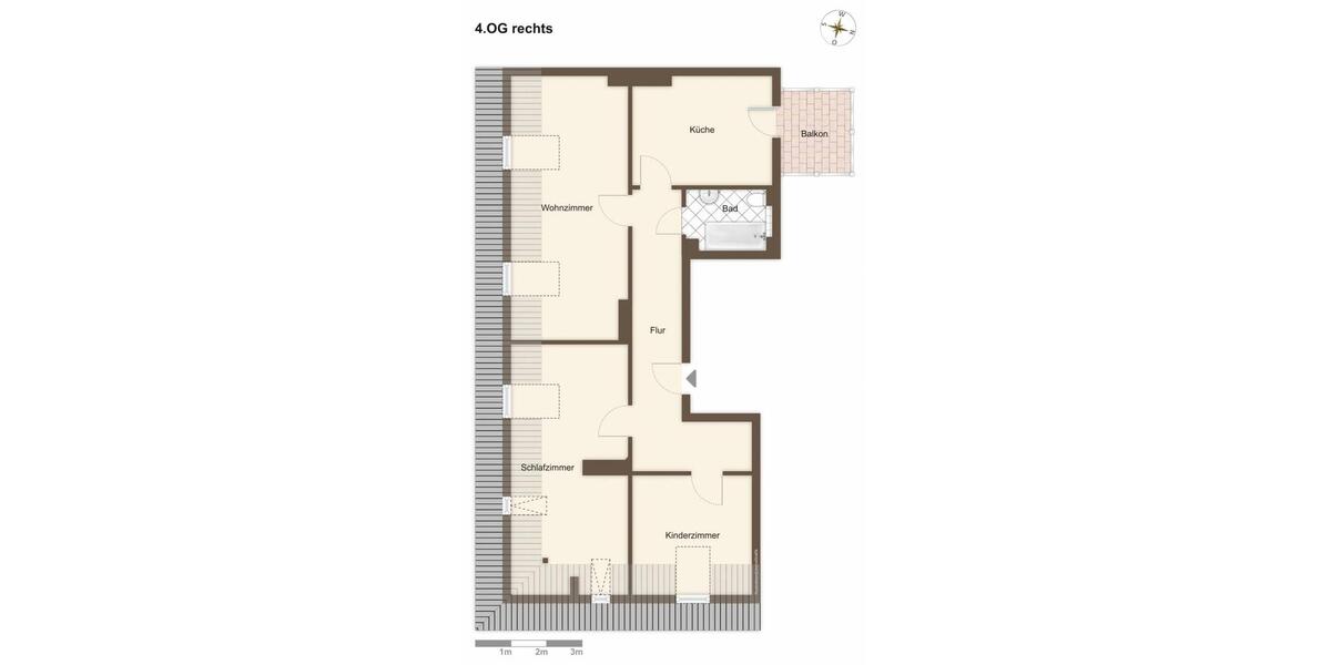 Dachgeschoßwohnung Bremerhaven Geestemünde - 3 Zimmer, 79 m&sup2;, 409&euro; | Angebot:26234116