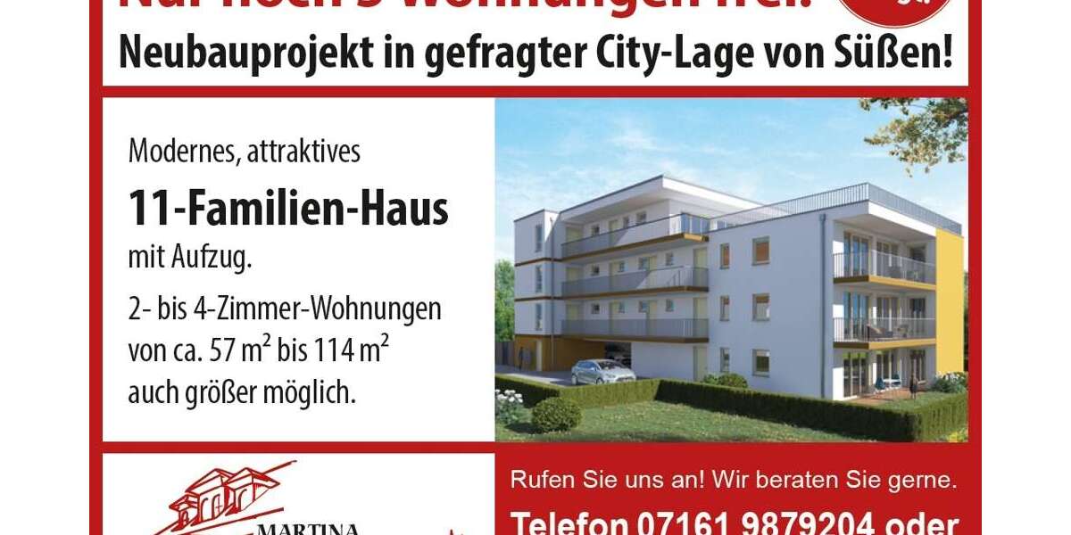 Etagenwohnung Süßen - 4 Zimmer, 103 m&sup2;, 524.900&euro; | Angebot:20425545