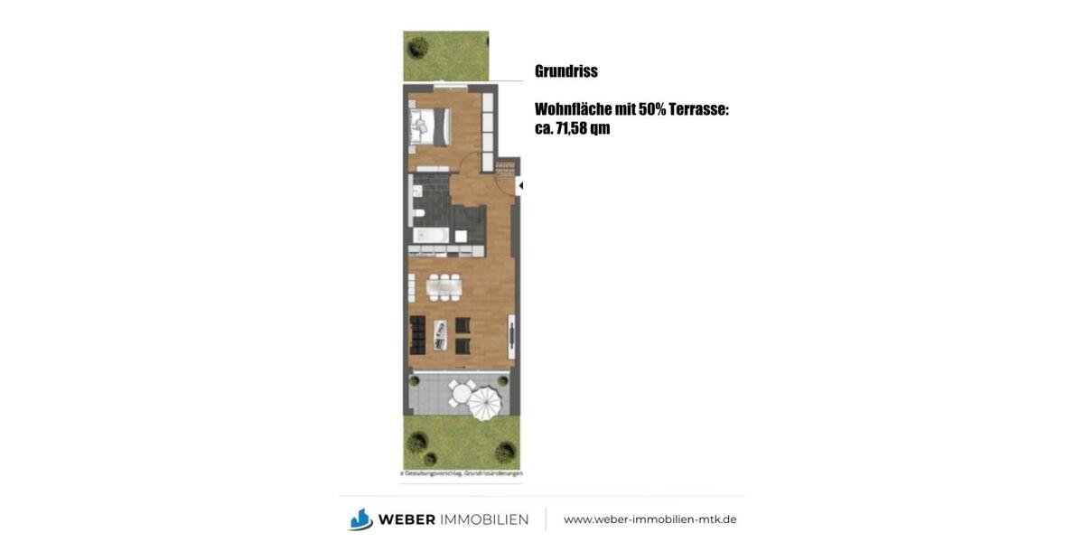 Erdgeschoßwohnung Frankfurt am Main Rödelheim - 2 Zimmer, 72 m&sup2;, 1.450&euro; | Angebot:26295140
