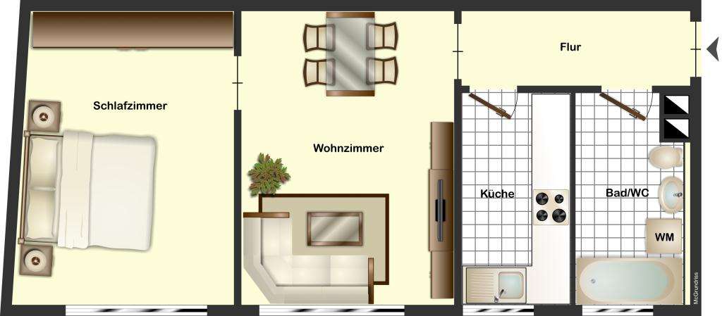 Wohnung zum Mieten in Neckarsulm 600 € 50 m² 2 zimmer