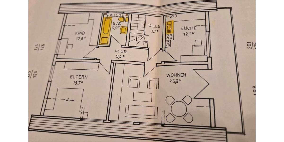 Dachgeschosswohnung zur Miete 3 zimmer