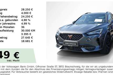 Cupra Formentor 29.550 km 28.250 &euro; Lauf an der Pegnitz 91207