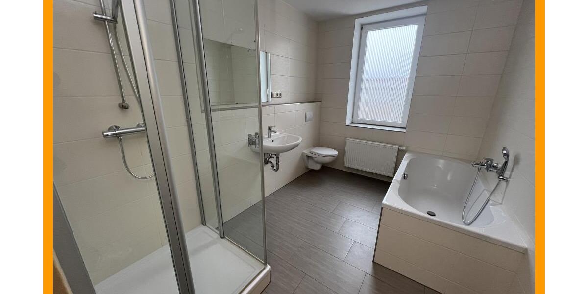 Moderne 3 Raum-Wohnung mit stylischem Bad mit Fenster, Dusche und Wanne. - Etagenwohnung Gera Lusan | Angebot:26991448