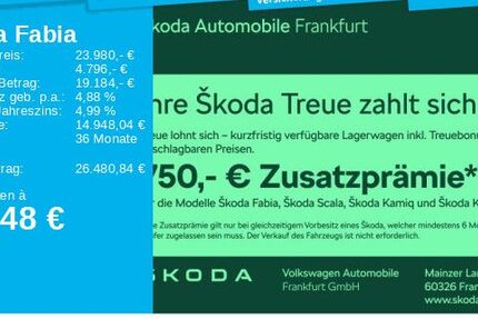 Skoda Fabia 4.500 km 23.980 &euro; Frankfurt 60326