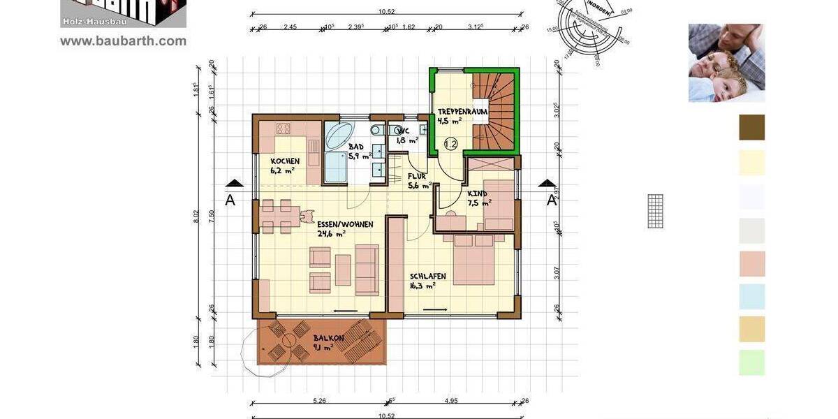 Etagenwohnung Überlingen Nußdorf - 3 Zimmer, 63 m&sup2;, 1.390&euro; | Angebot:26730862