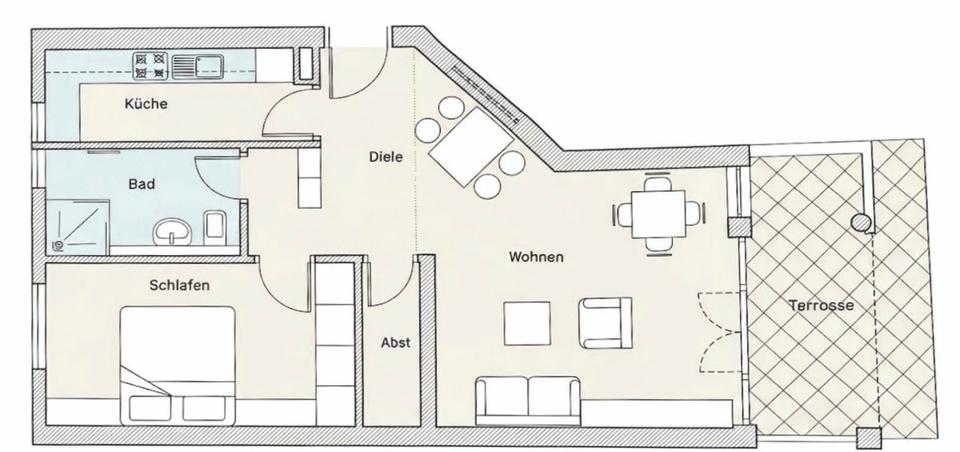 Erdgeschoßwohnung Leipzig Südost - 2 Zimmer, 64 m&sup2;, 185.000&euro; | Angebot:27253445