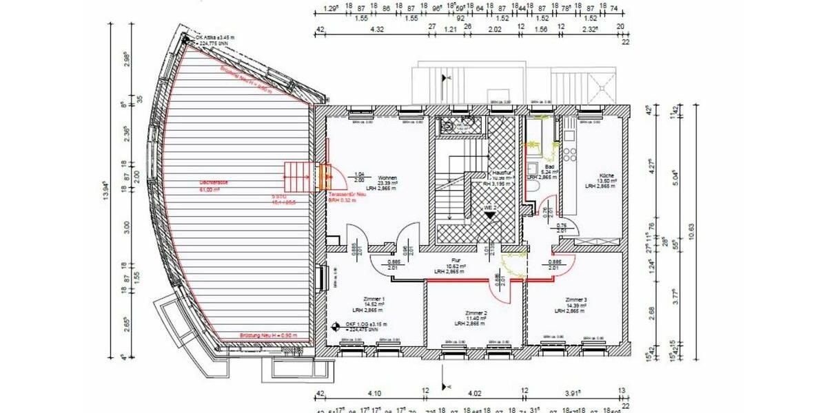 119,5 m² sanierte 4-Raum-Wohnung incl. Dachterrasse + Stellplatz 5 zimmer