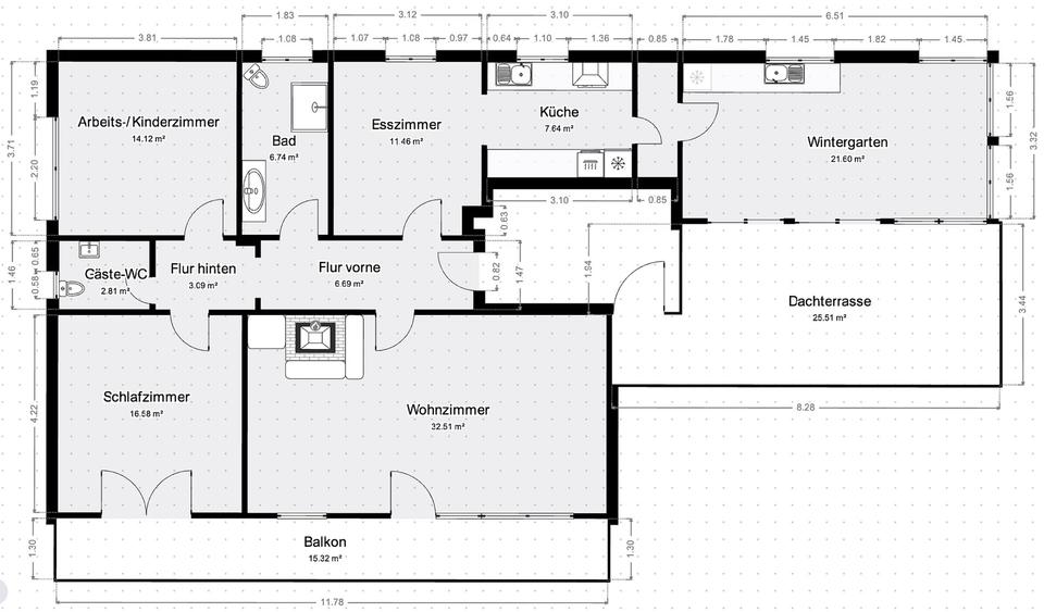 Etagenwohnung Soyen - 3.5 Zimmer, 124 m&sup2;, 479.000&euro; | Angebot:26600836