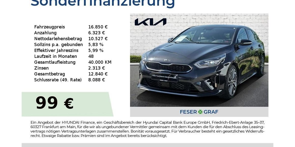 Kia pro ceed / ProCeed 98.882 km 16.750 &euro; Roth 91154