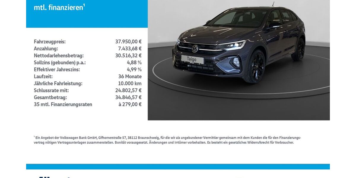 VW Taigo 4.900 km 37.950 &euro; Nordhausen 99734