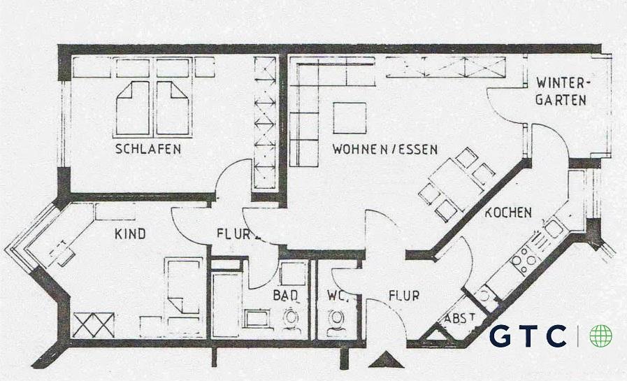 Etagenwohnung Kaiserslautern Bahnheim - 3 Zimmer, 78 m&sup2;, 670&euro; | Angebot:26343543