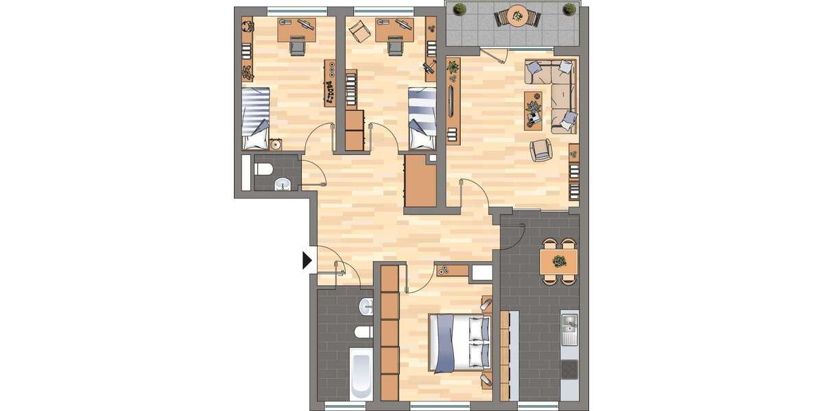 Etagenwohnung Haßloch - 4 Zimmer, 97 m&sup2;, 969&euro; | Angebot:26750118