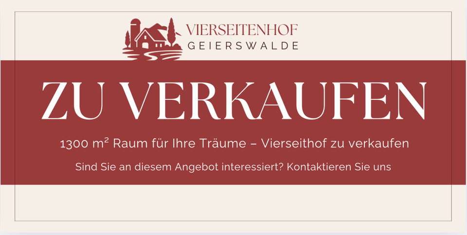 Vierseitenhof nahe Geierswalder See – 1.300 m² – Dorfkern zimmer