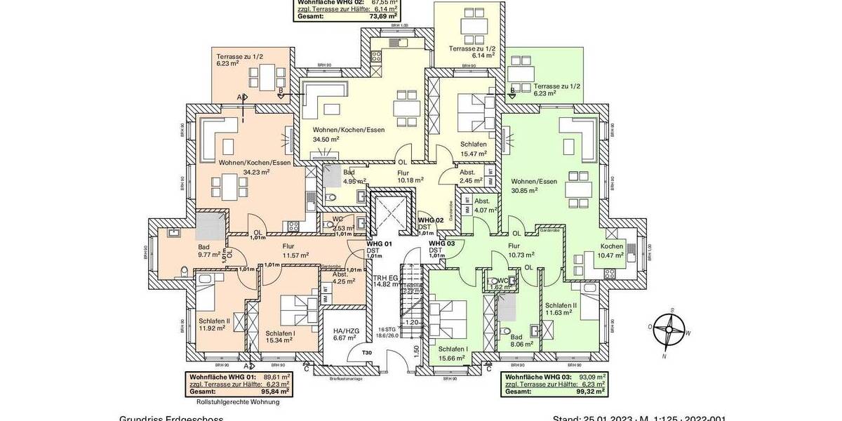 Etagenwohnung Stuhr Brinkum - 3 Zimmer, 95 m&sup2;, 364.000&euro; | Angebot:25685388