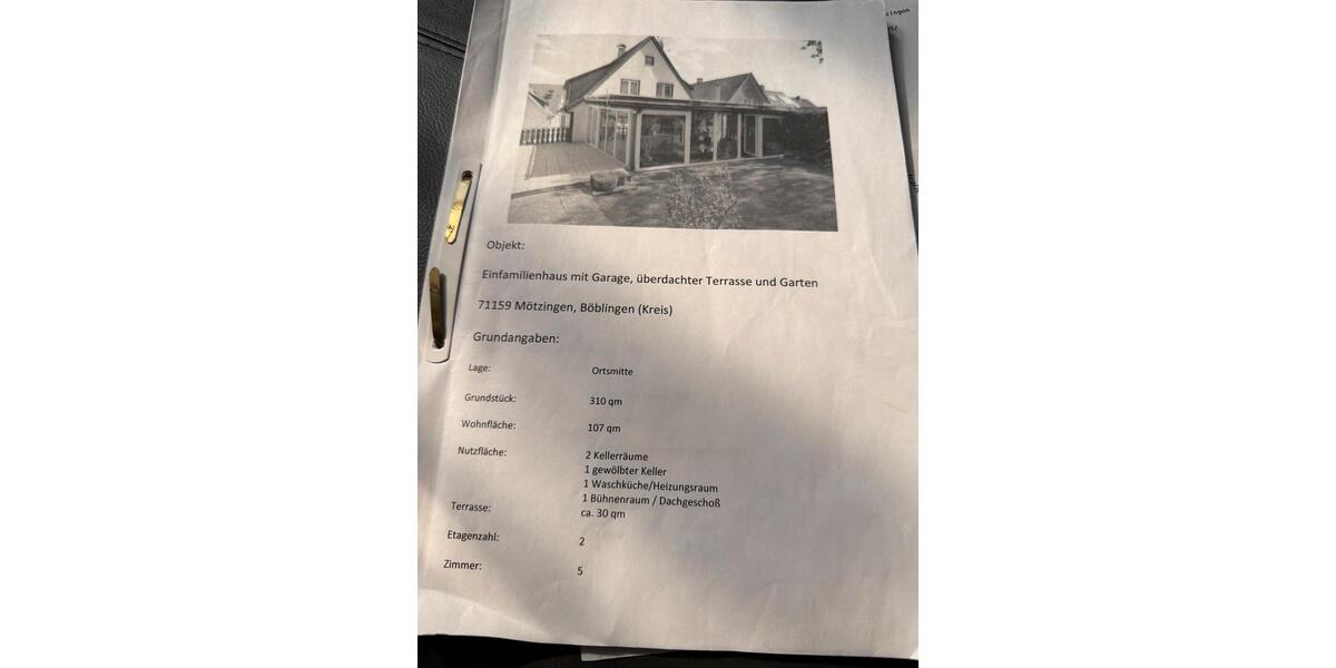 Einfamilienhaus Mötzingen - 5 Zimmer, 107 m&sup2;, 450.000&euro; | Angebot:26918562