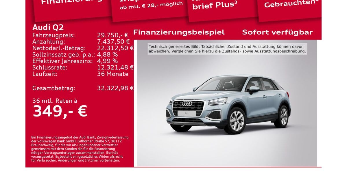 Audi Q2 64.850 km 29.750 € Berlin 12489