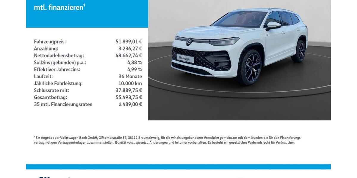 VW Tayron 8.995 km 51.899 &euro; Leinefelde-Worbis/DE 37327