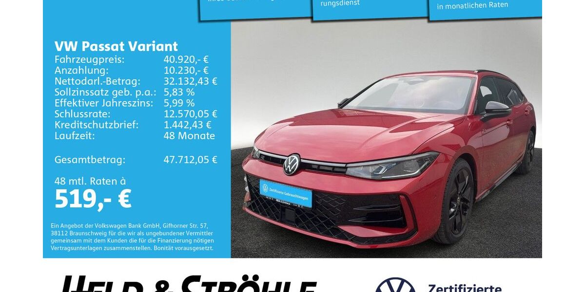 VW Passat Variant 14.183 km 40.920 &euro; Neu-Ulm 89231