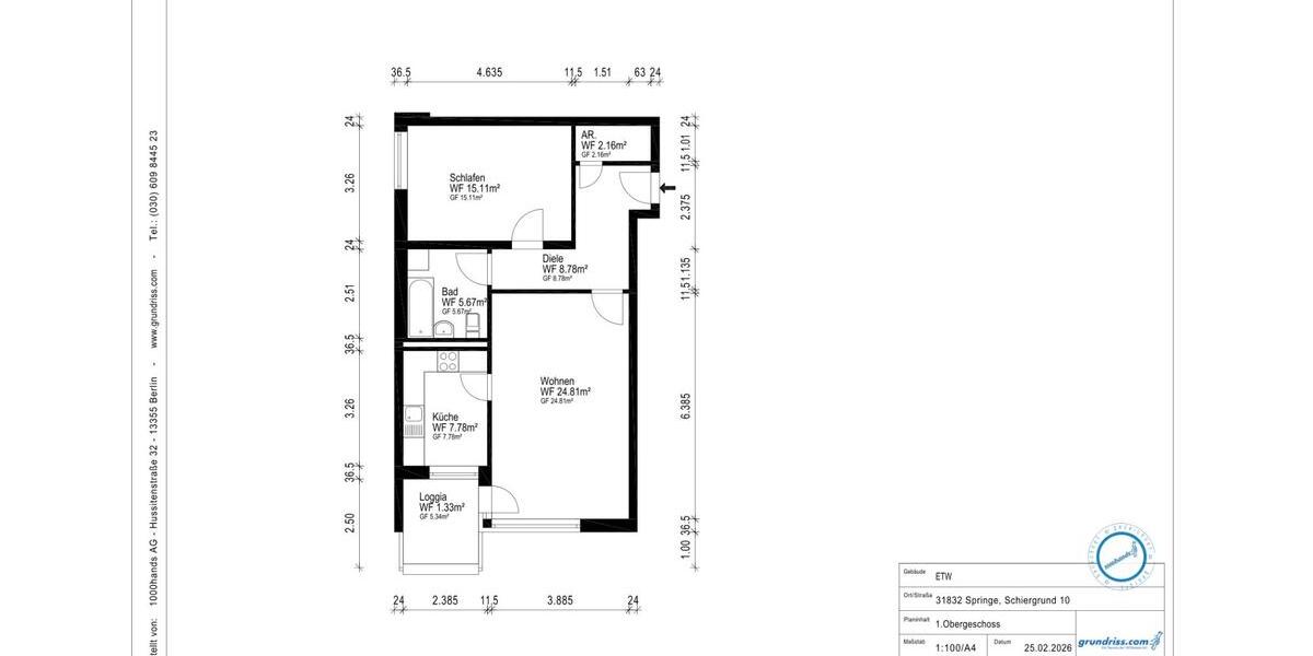 Etagenwohnung Springe - 2 Zimmer, 65 m&sup2;, 650&euro; | Angebot:26241978