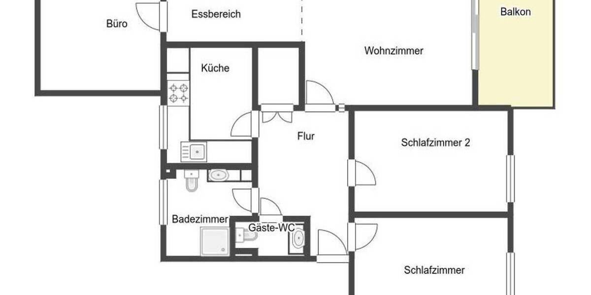 Etagenwohnung Frankfurt am Main Rödelheim - 4 Zimmer, 91 m&sup2;, 410.000&euro; | Angebot:26331483