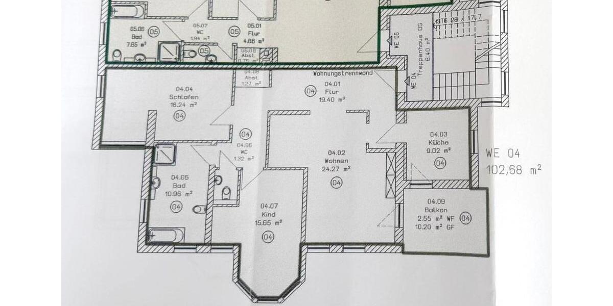 Etagenwohnung Friedrichroda - 3 Zimmer, 102 m&sup2;, 980&euro; | Angebot:26348343