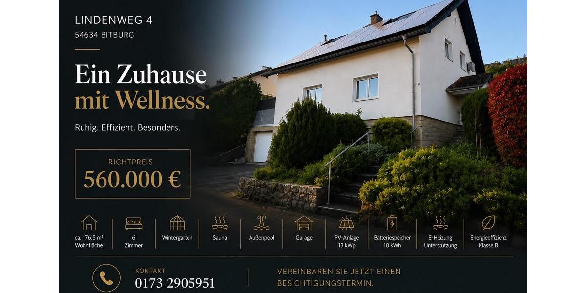 Einfamilienhaus Bitburg - 8 Zimmer, 176 m&sup2;, 535.000&euro; | Angebot:27151267