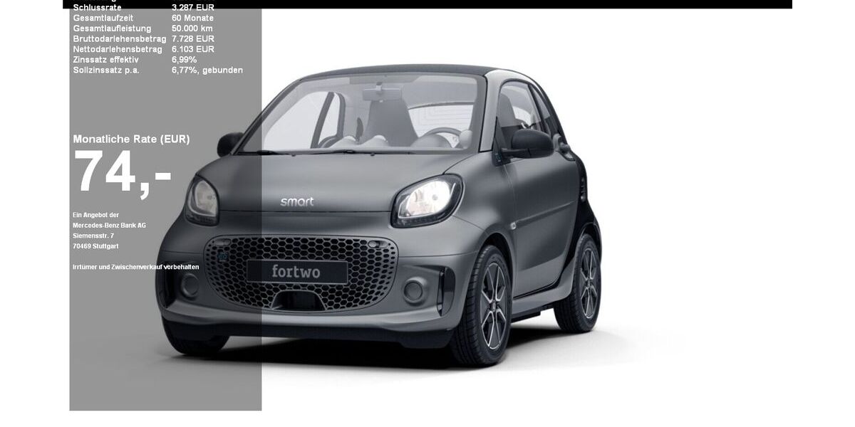 Smart ForTwo 18.147 km 9.190 &euro; Kiel 24109