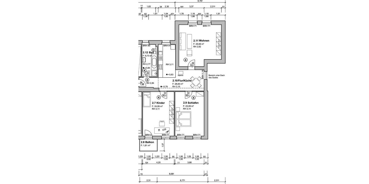 Etagenwohnung Am Mellensee - 3 Zimmer, 118 m&sup2;, 1.100&euro; | Angebot:27533307