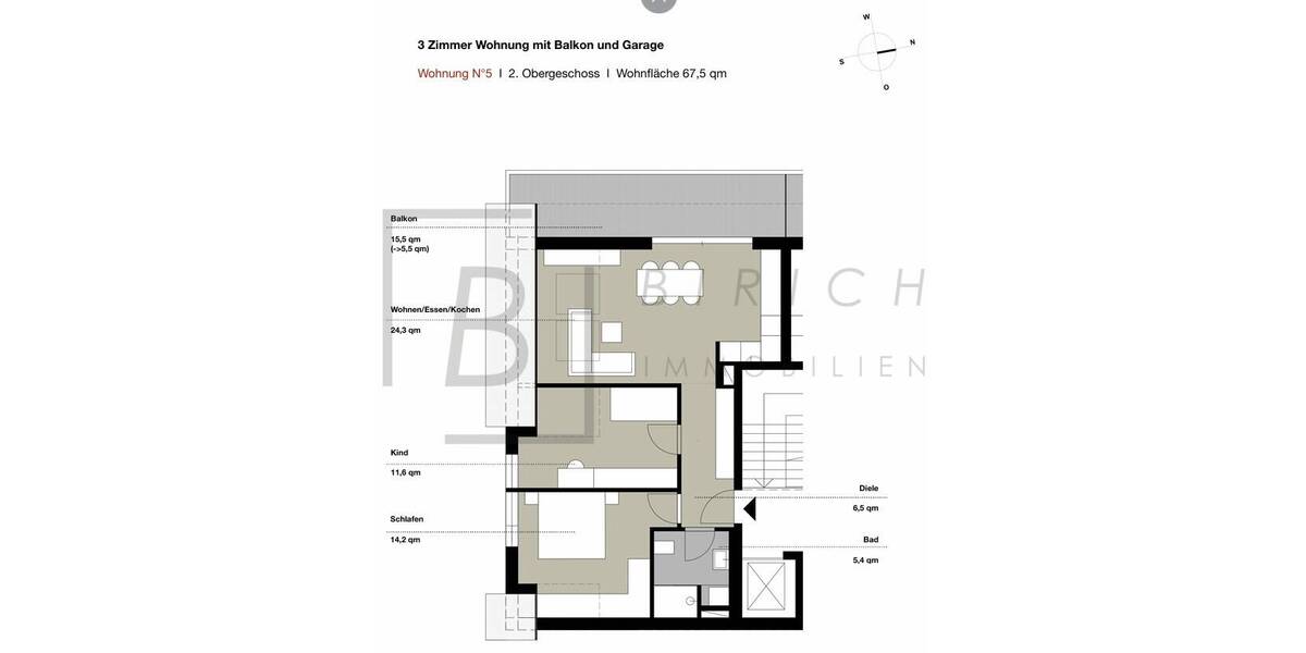 Etagenwohnung Schelklingen - 3 Zimmer, 67 m&sup2;, 329.000&euro; | Angebot:26570409