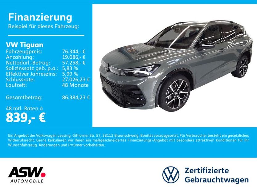 VW Tiguan 19.990 km 76.344 € Neckarsulm 74172