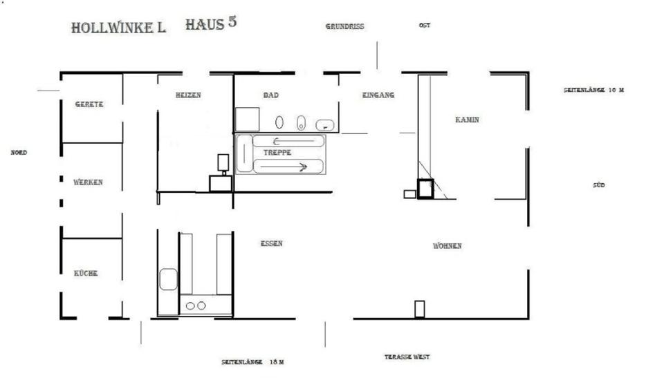 Freistehendes Einfamilienhaus mit großem Garten und Kamin 6 zimmer