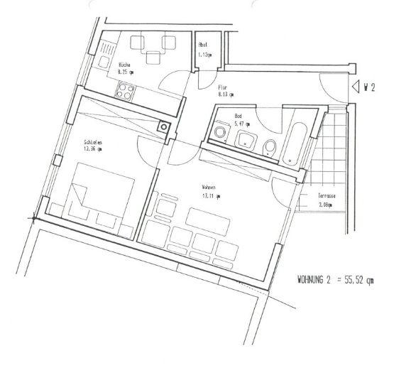 Terrassenwohnung Bayreuth City - 2 Zimmer, 56 m&sup2;, 205.000&euro; | Angebot:26904595