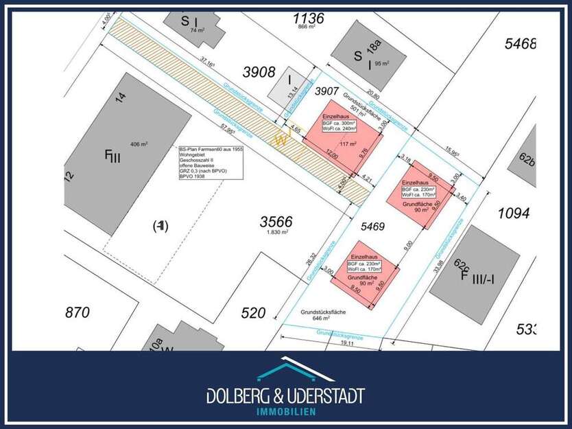 Grundstück zu verkaufen in Hamburg Farmsen-Berne 1.150.000 € 1147 m²