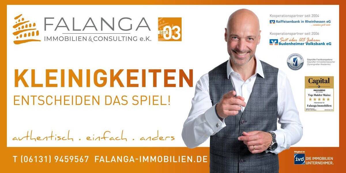Etagenwohnung Wiesbaden Mainz-Kostheim - 2 Zimmer, 59 m&sup2;, 885&euro; | Angebot:26686450