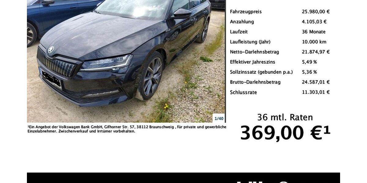 Skoda Superb 70.785 km 24.980 &euro; Trier 54292