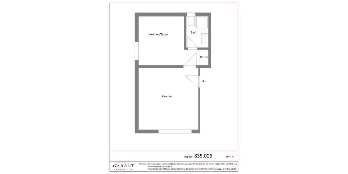 Etagenwohnung Windorf Ebersberg - 2 Zimmer, 33 m&sup2;, 69.900&euro; | Angebot:26345508