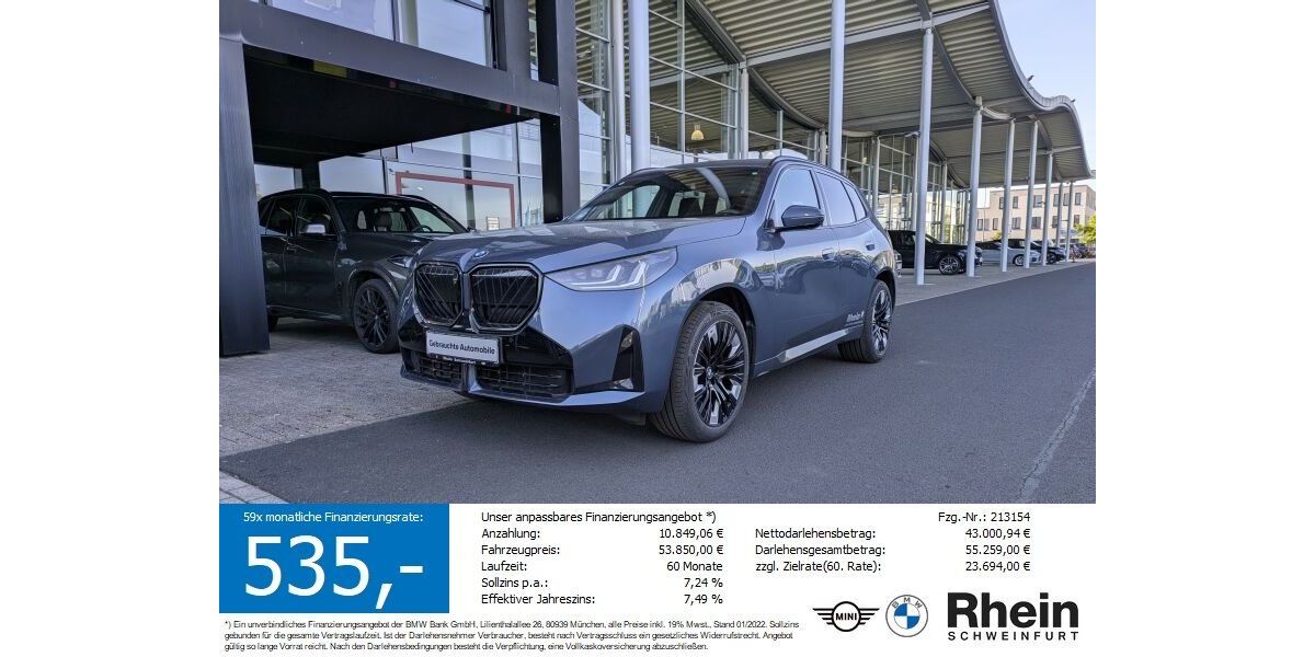 BMW X3 18.383 km 52.890 &euro; Schweinfurt 97424